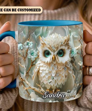 Beautiful Owl - Personalized Accent Mug