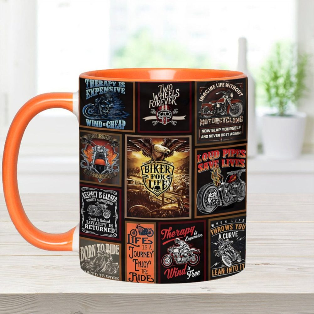 Vintage Biker Collection Accent Mug - Image 4