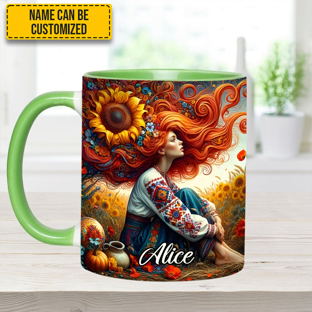 Hippie Girl - Personalized Hippie Accent Mug - Image 10