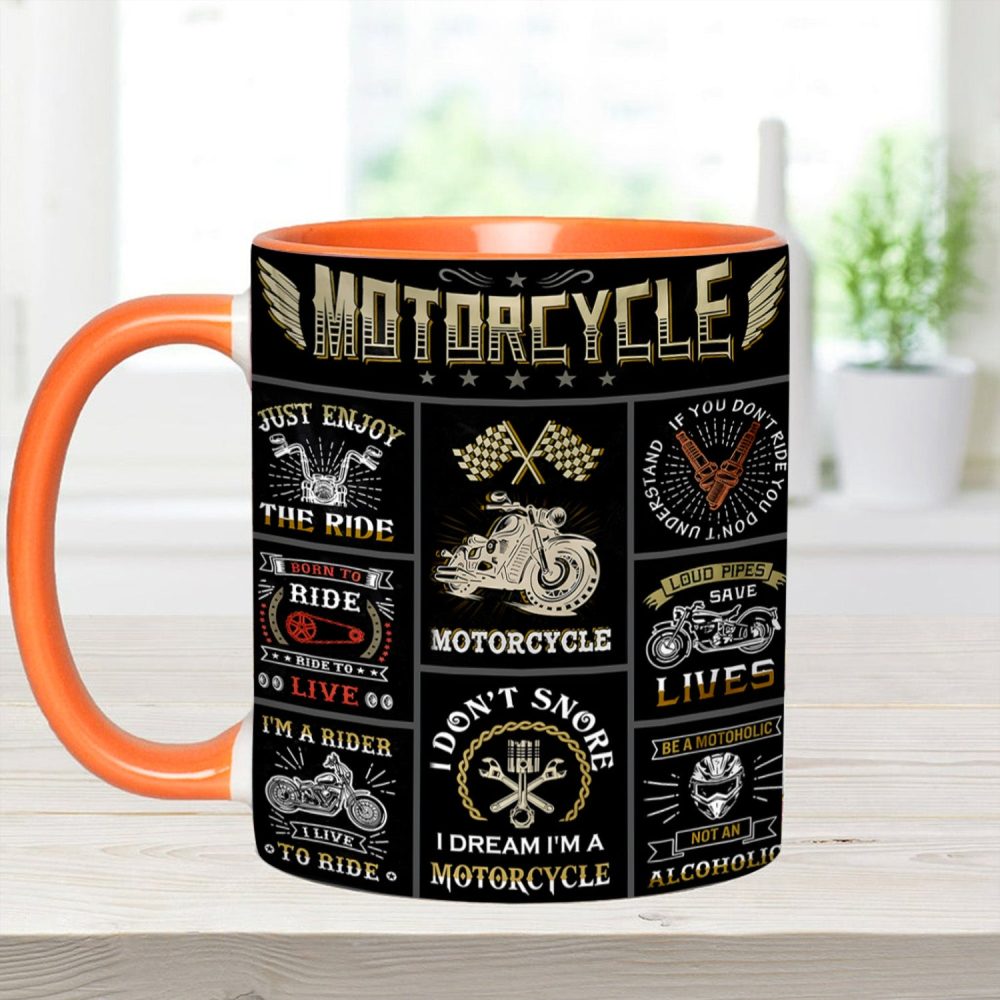 Vintage Motorcycle Collection Accent Mug - Image 9