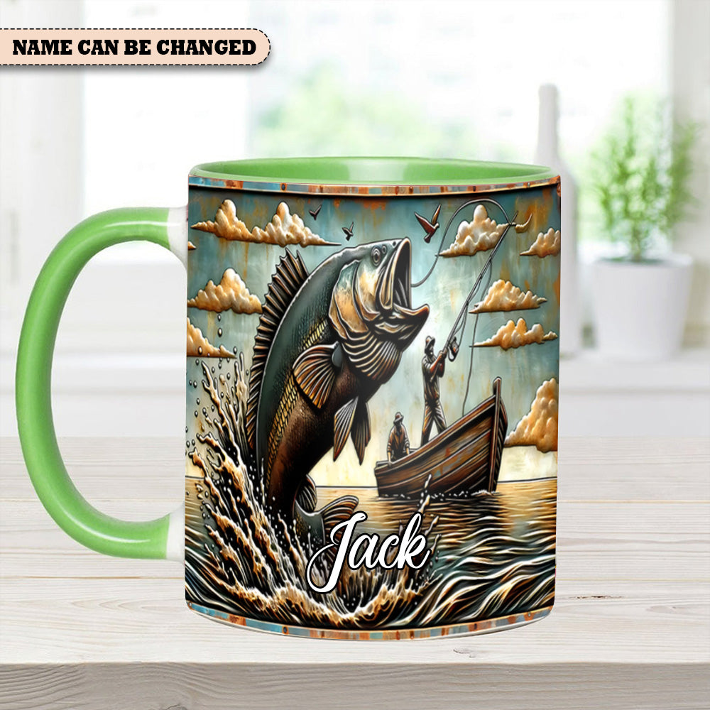 Love Fishing - Personalized Fishing Accent Mug - Image 9