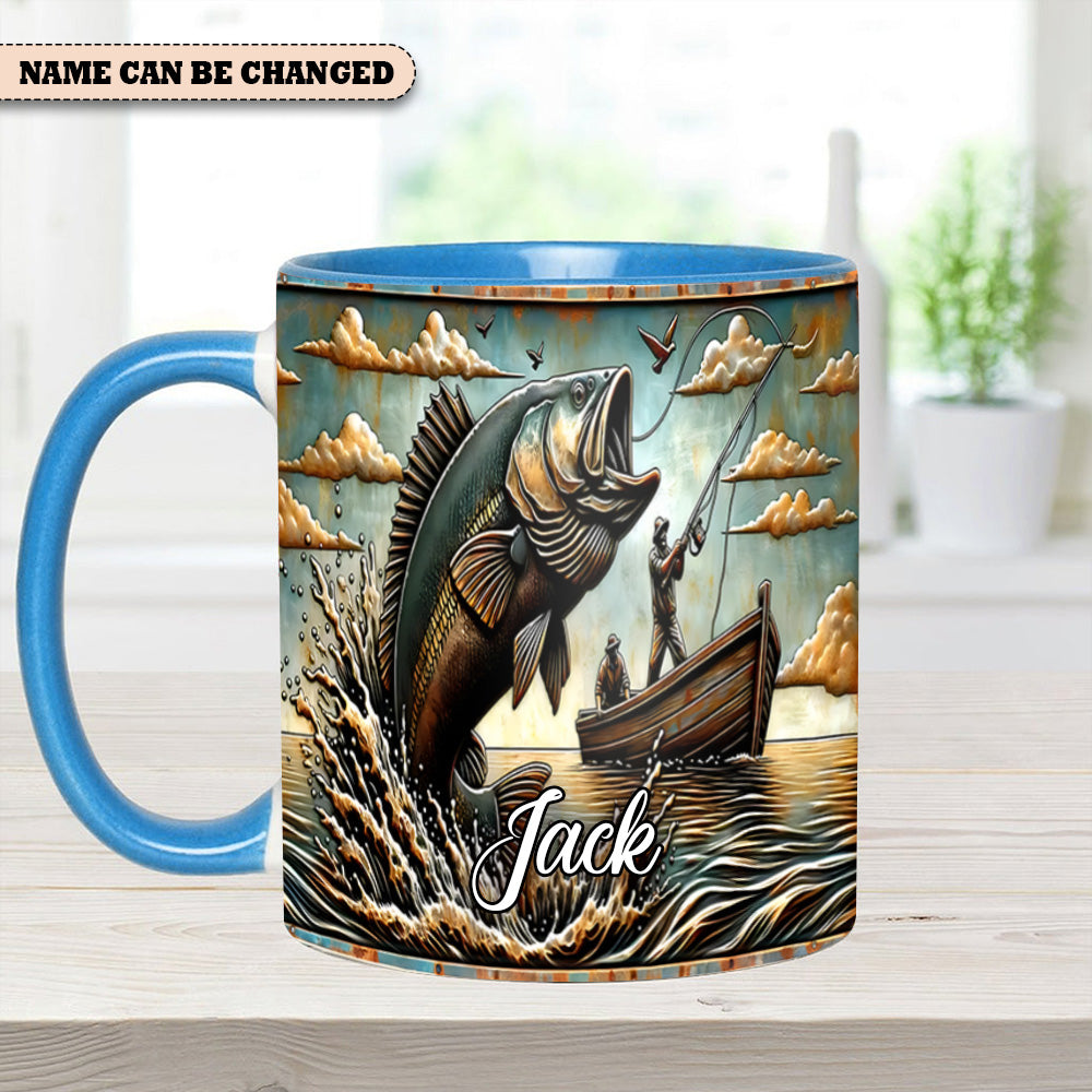 Love Fishing - Personalized Fishing Accent Mug - Image 10
