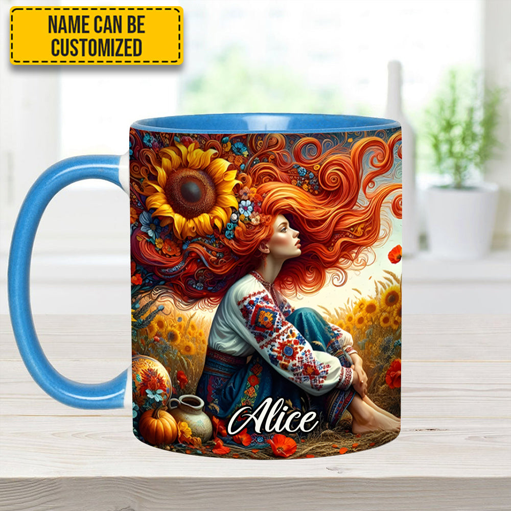 Hippie Girl - Personalized Hippie Accent Mug - Image 3
