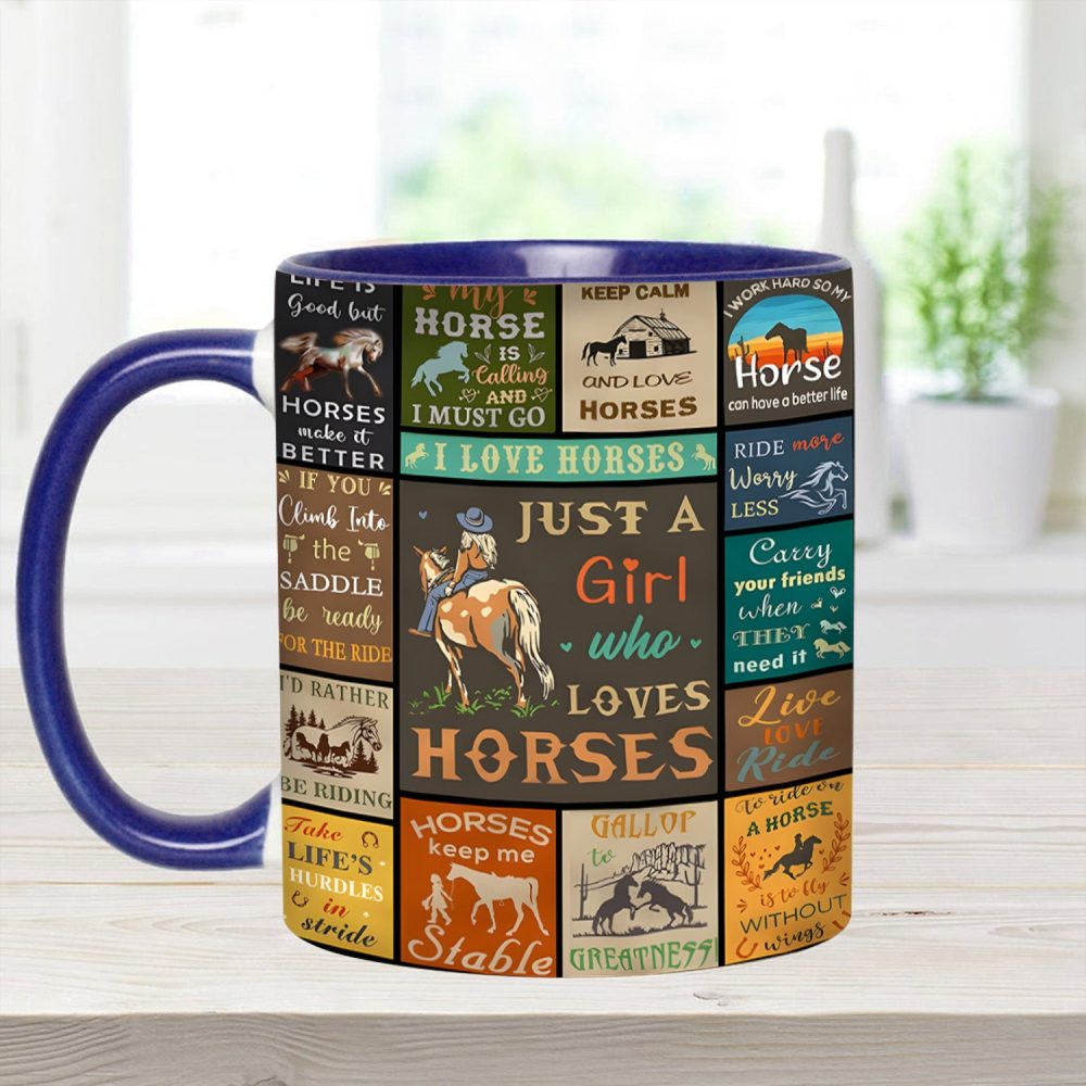 Just A Girl Who Loves Horses - Horse Accent Mug - Image 9