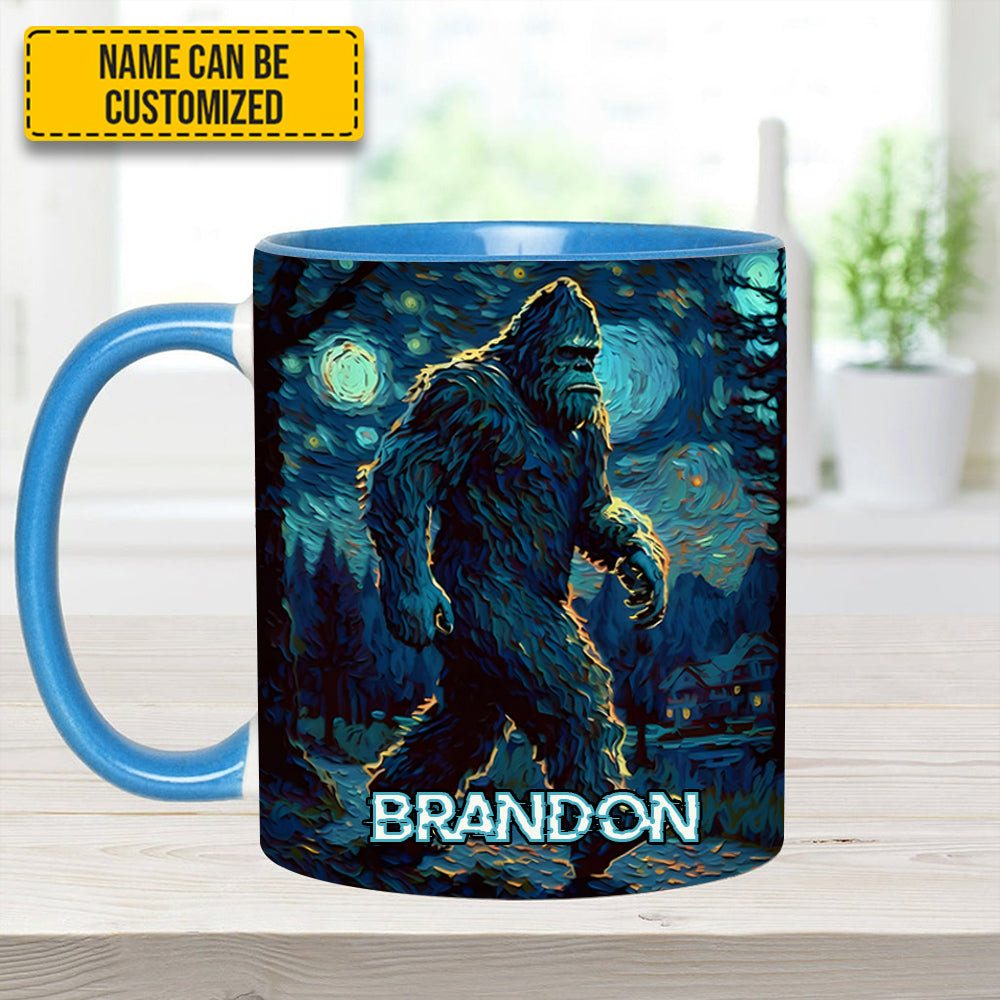 Night Walker - Personalized Bigfoot Accent Mug - Image 3