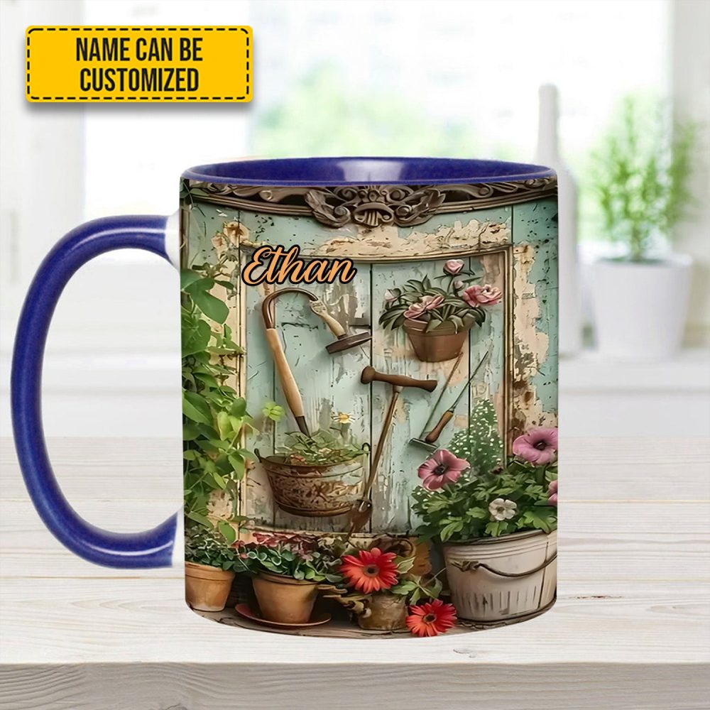 Garden Tools And Flowers - Personalized Gardening Accent Mug - Image 9