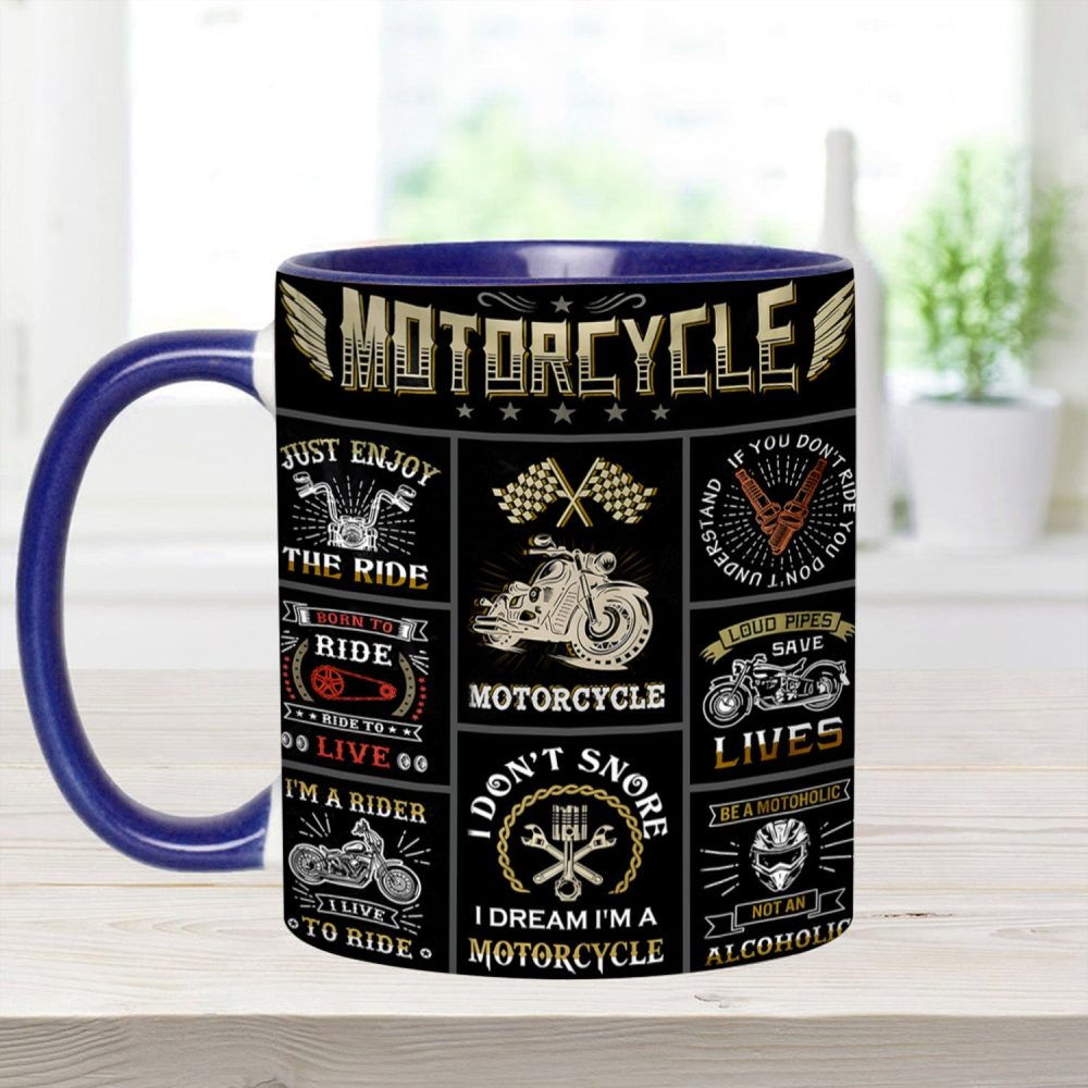 Vintage Motorcycle Collection Accent Mug - Image 10