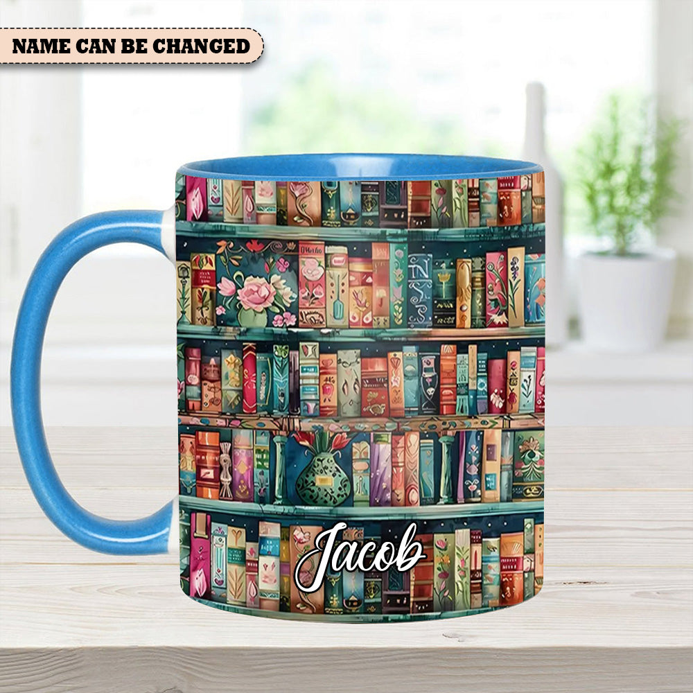 Personalized Bookshelf Mug – Cozy Library Lover’S Dream - Image 6
