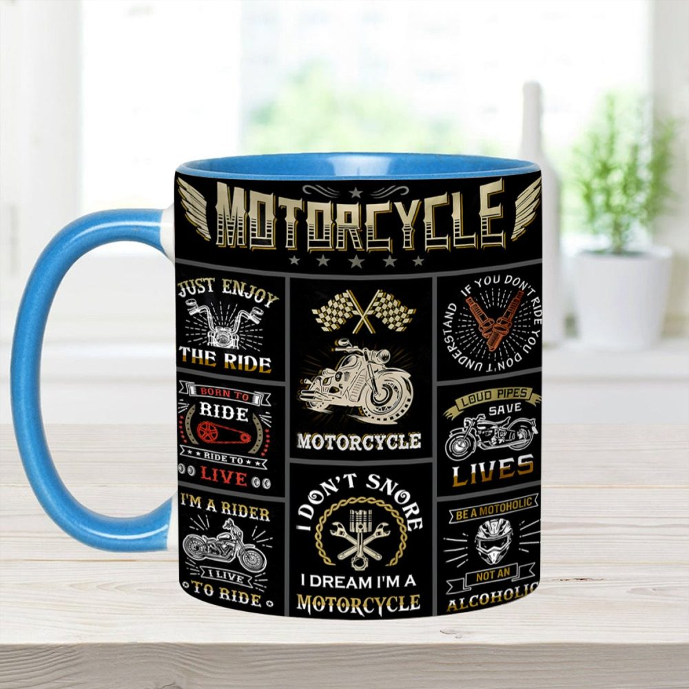 Vintage Motorcycle Collection Accent Mug - Image 11