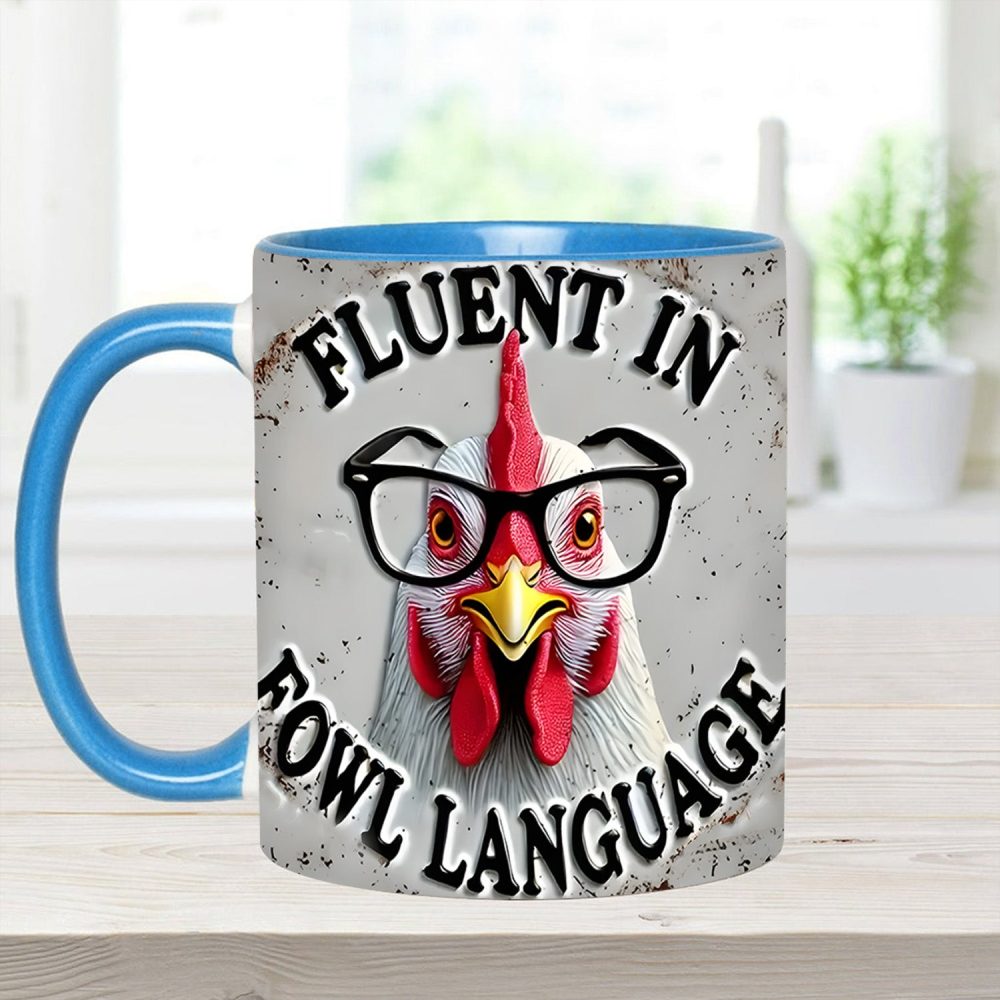 Fluent In Fowl Language - Chicken Accent Mug - Image 11
