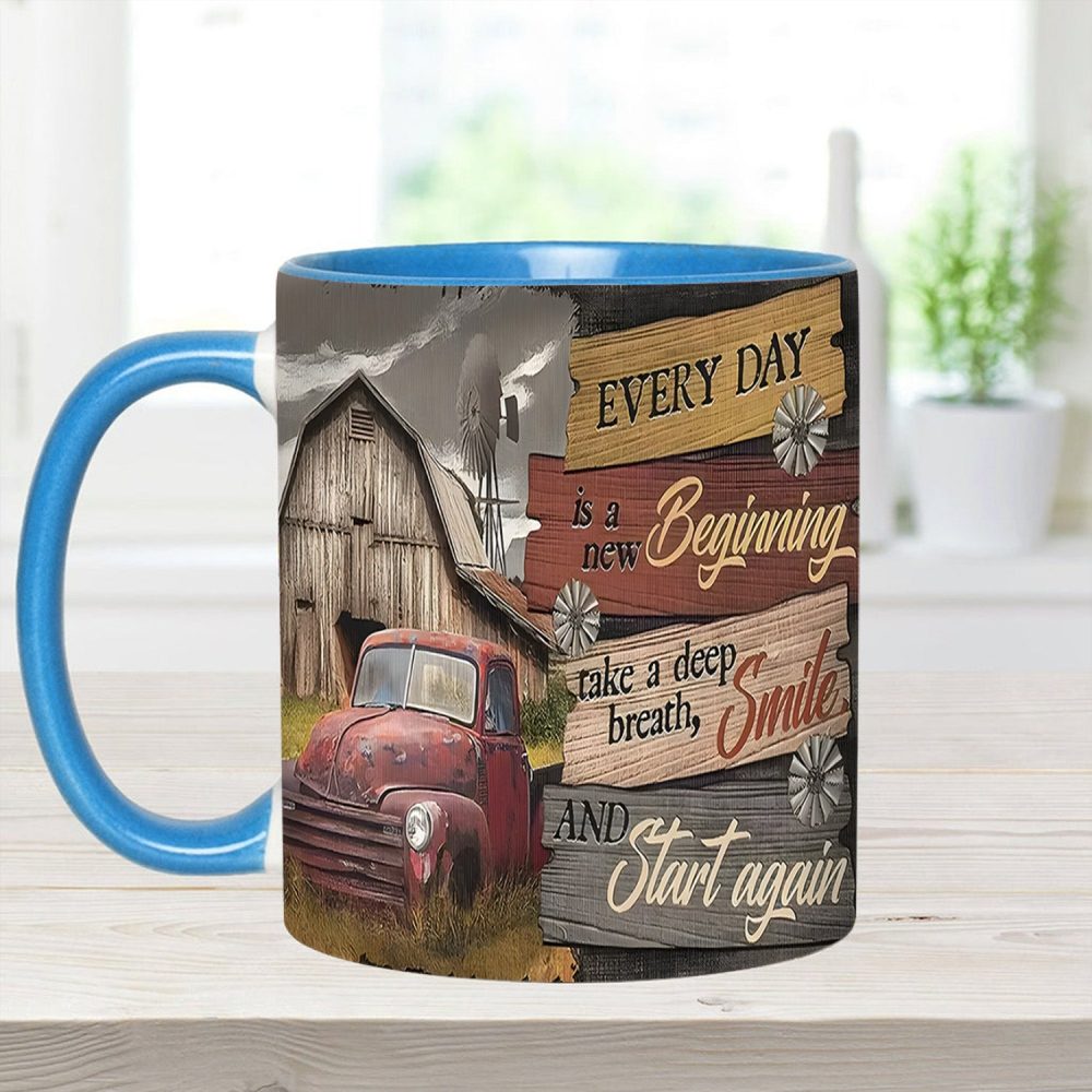 Everyday Is A New Beginning - Country Truck Accent Mug - Image 5