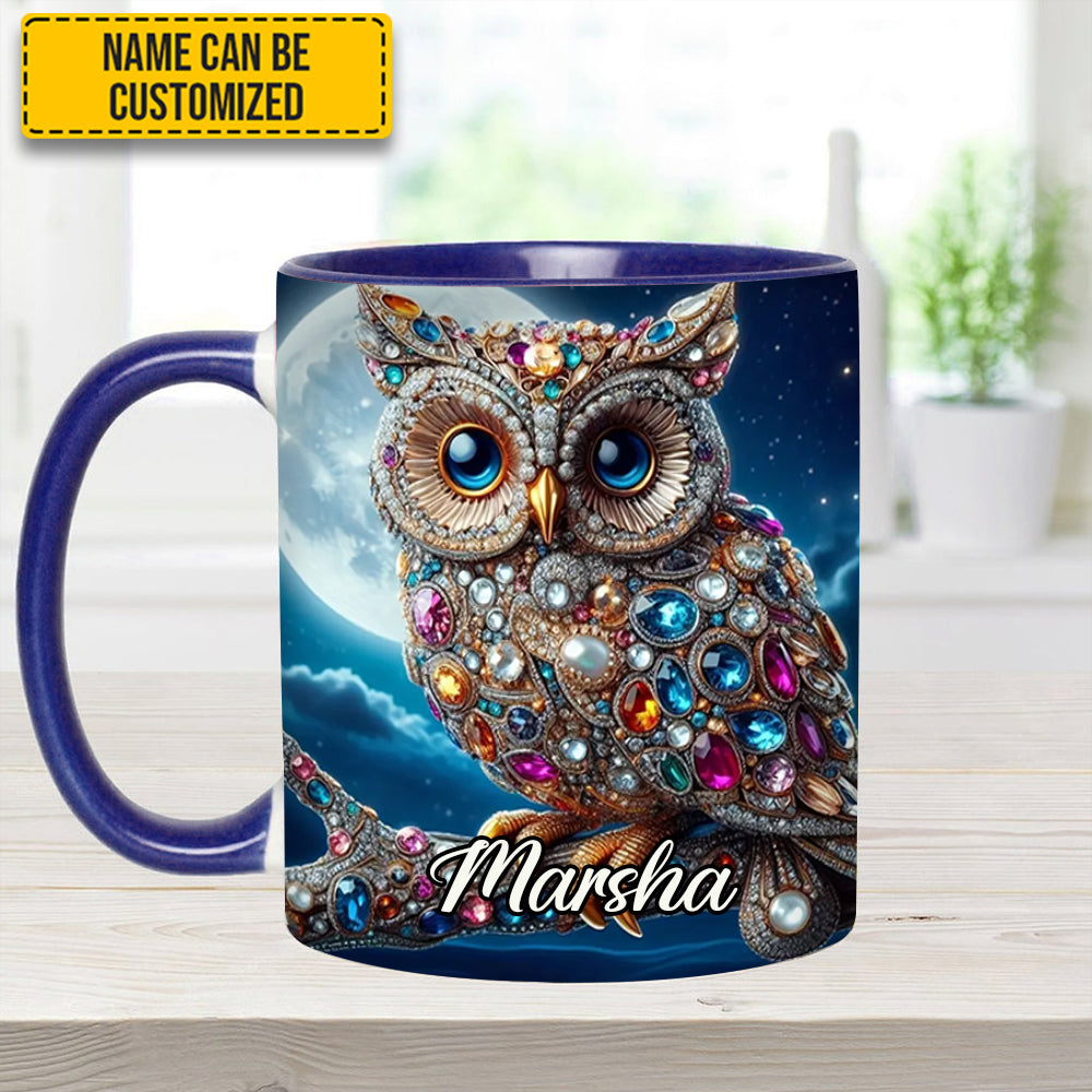 Dark Owl - Personalized Owl Accent Mug - Image 8
