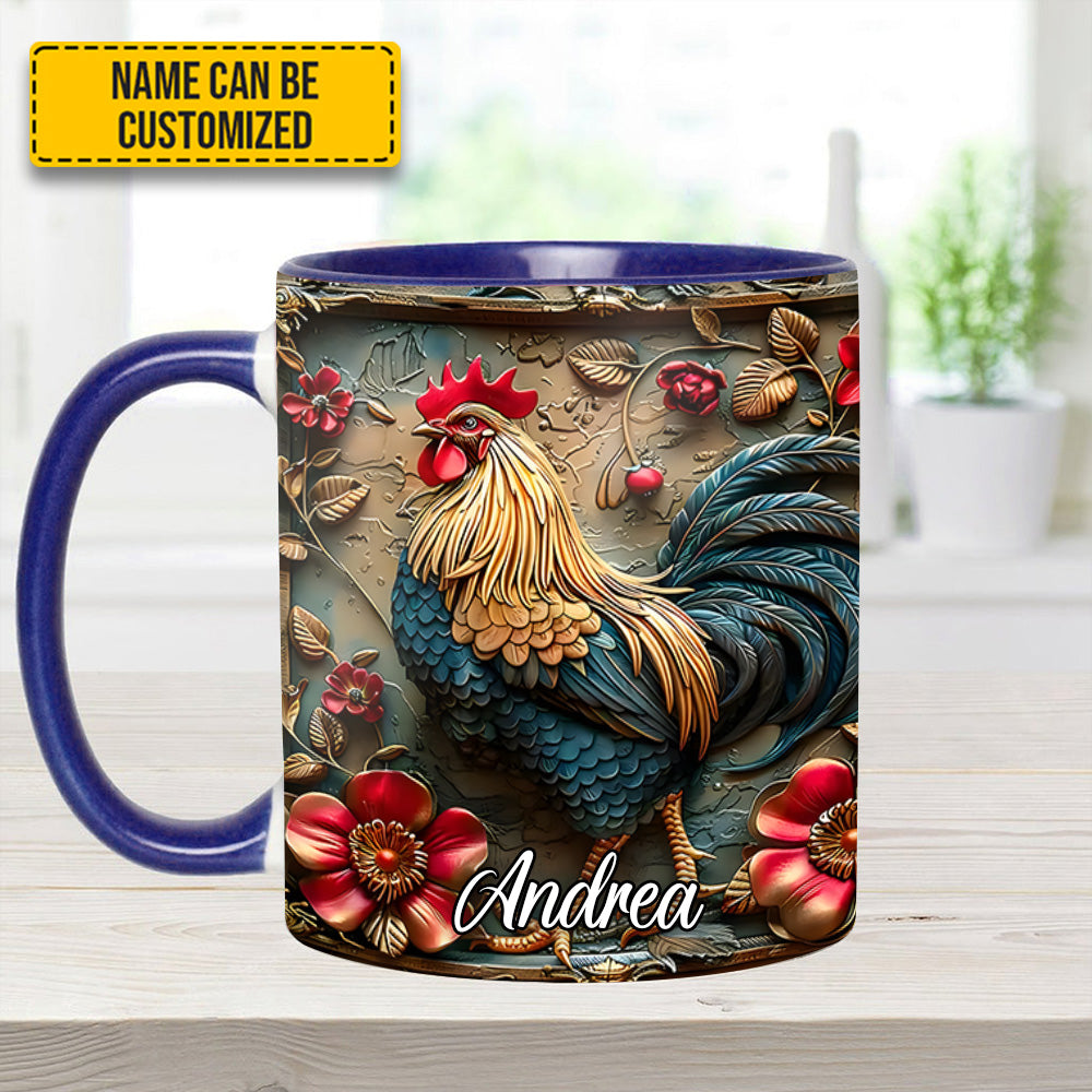 Vintage Rooster – Personalized Chicken Accent Mug - Image 10