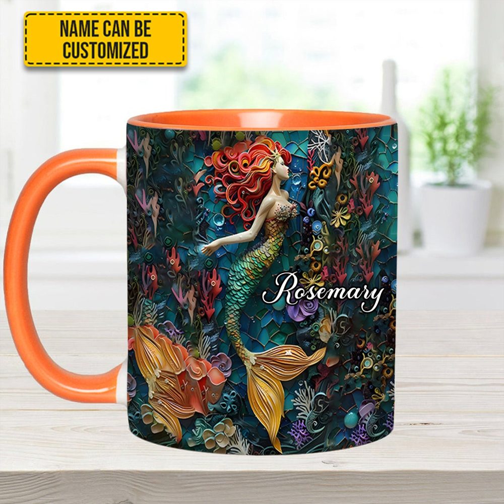 Ocean Mermaid - Personalized Accent Mug - Image 10