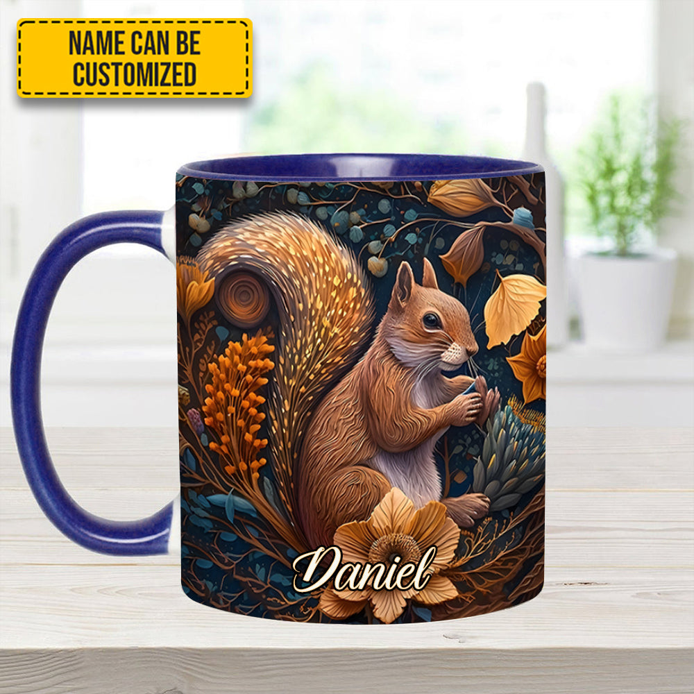 Autumn Squirrel – Personalized Squirrel Accent Mug - Image 9