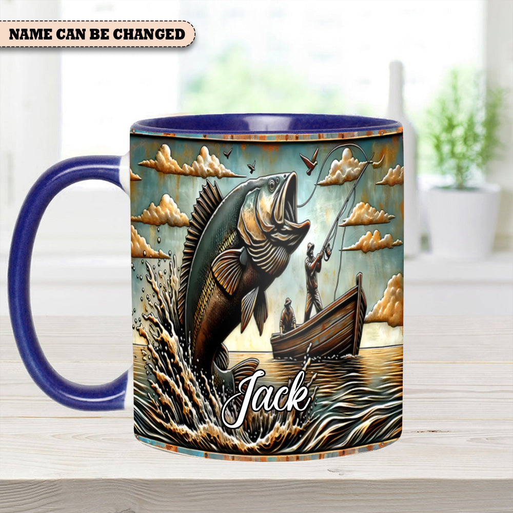 Love Fishing - Personalized Fishing Accent Mug - Image 11