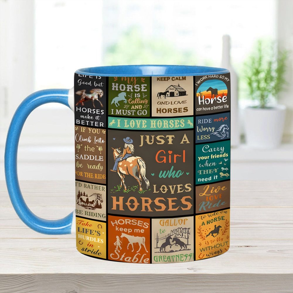 Just A Girl Who Loves Horses - Horse Accent Mug - Image 6