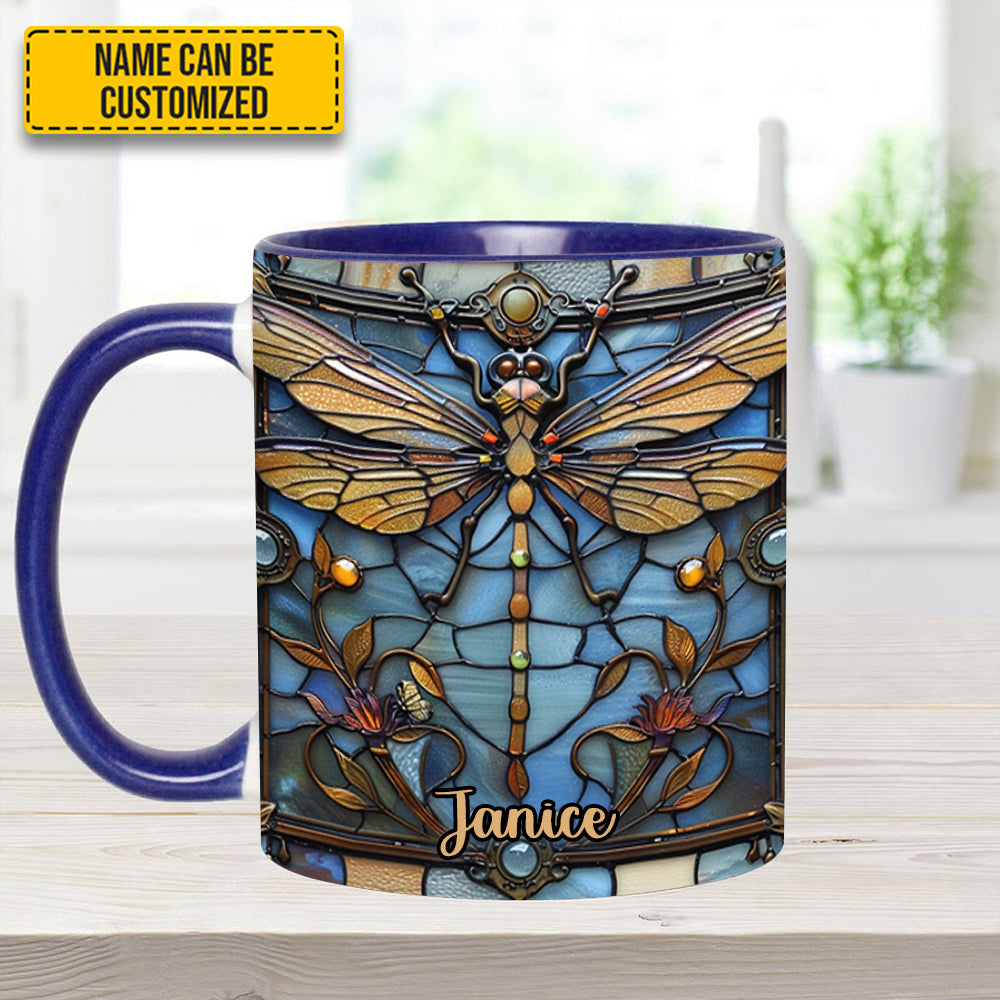 Love Dragonfly - Personalized Dragonfly Accent Mug - Image 7