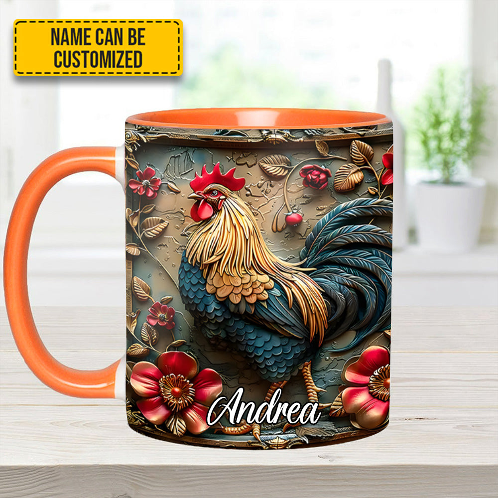 Vintage Rooster – Personalized Chicken Accent Mug - Image 11