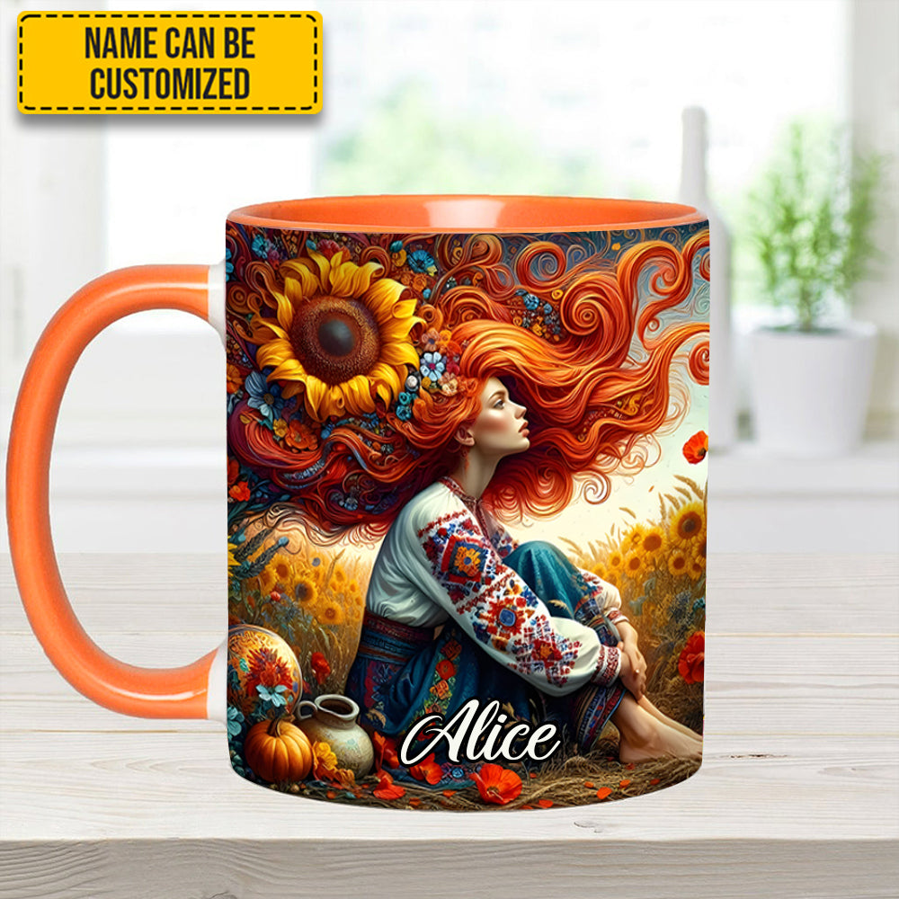 Hippie Girl - Personalized Hippie Accent Mug - Image 5