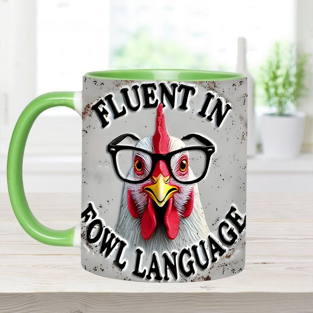 Fluent In Fowl Language - Chicken Accent Mug - Image 12