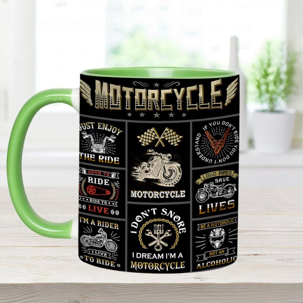 Vintage Motorcycle Collection Accent Mug - Image 12
