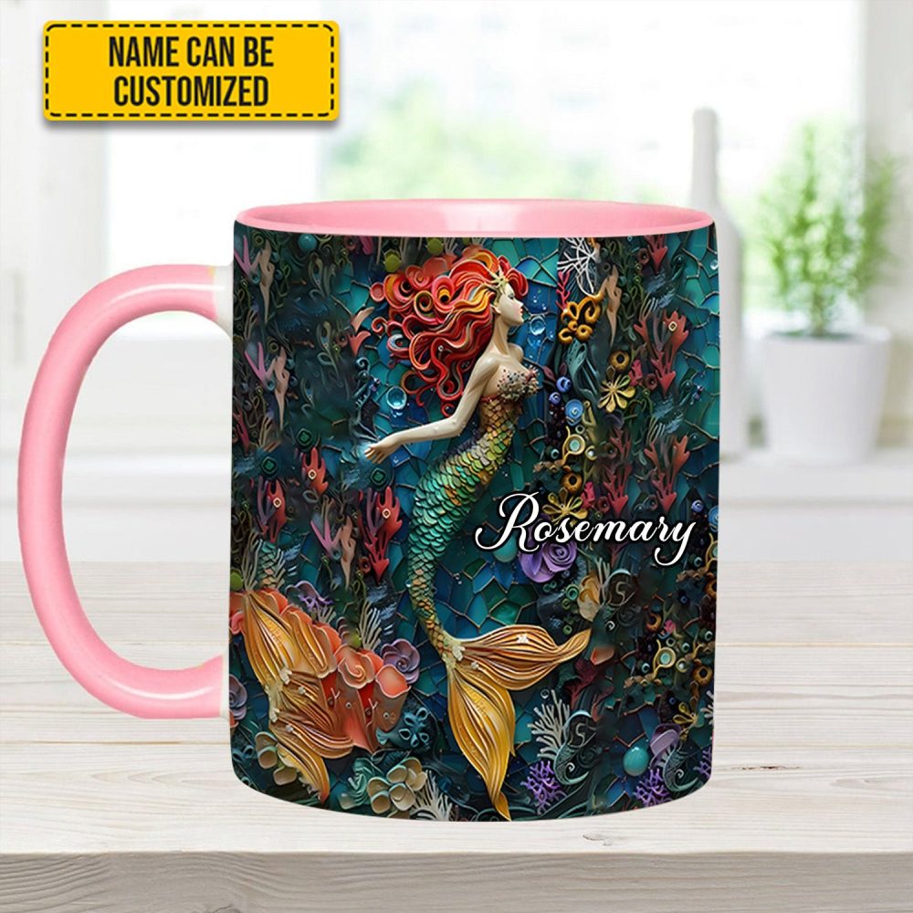 Ocean Mermaid - Personalized Accent Mug - Image 11