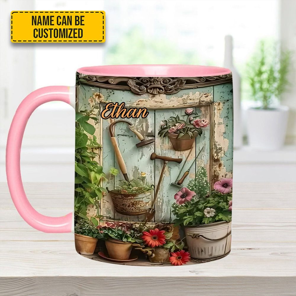 Garden Tools And Flowers - Personalized Gardening Accent Mug - Image 11