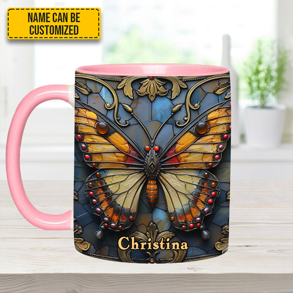 Butterfly Accent Mug - Personalized Accent Mug - Image 6