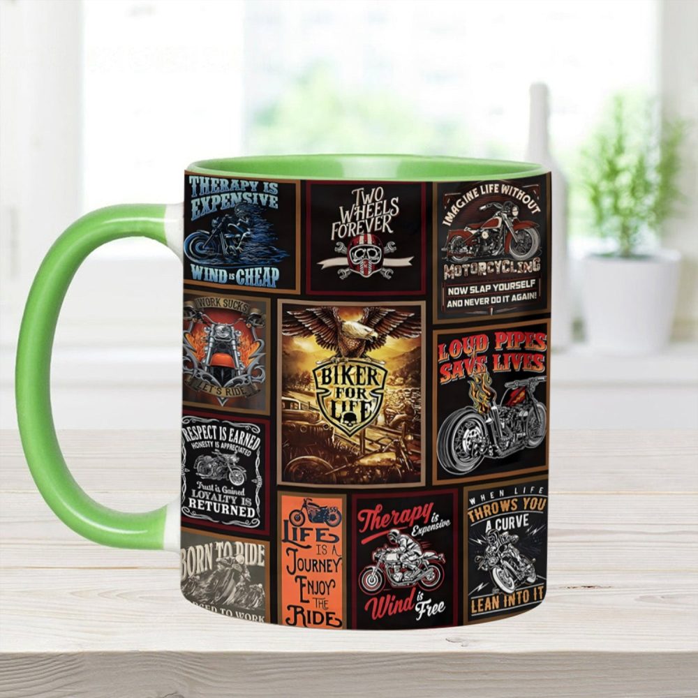 Vintage Biker Collection Accent Mug - Image 2