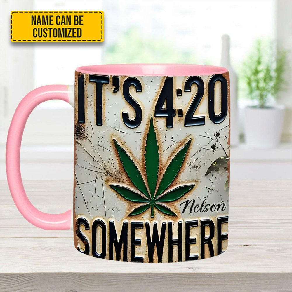 It'S 4:20 Somewhere - Personalized Weed Accent Mug - Image 12