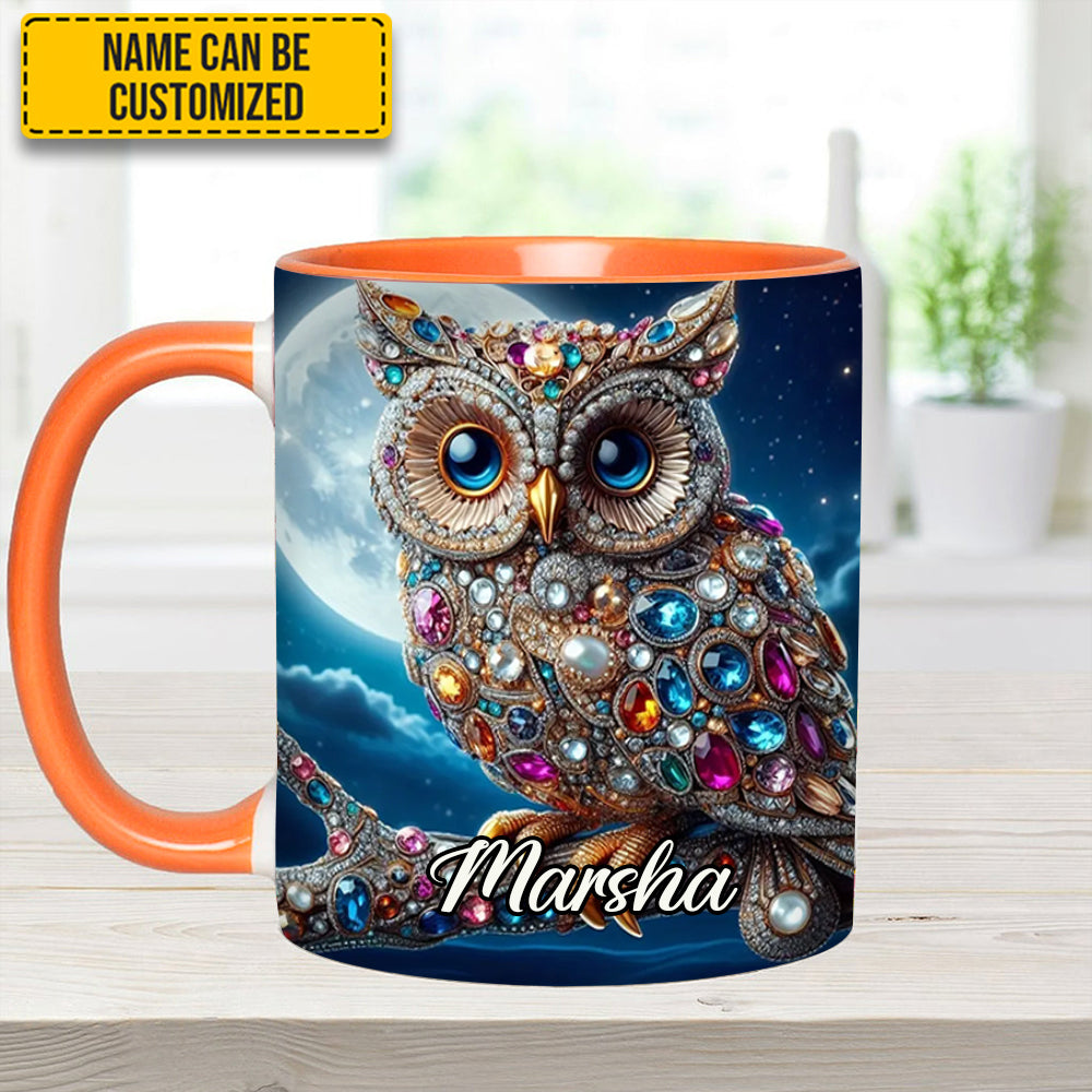 Dark Owl - Personalized Owl Accent Mug - Image 9