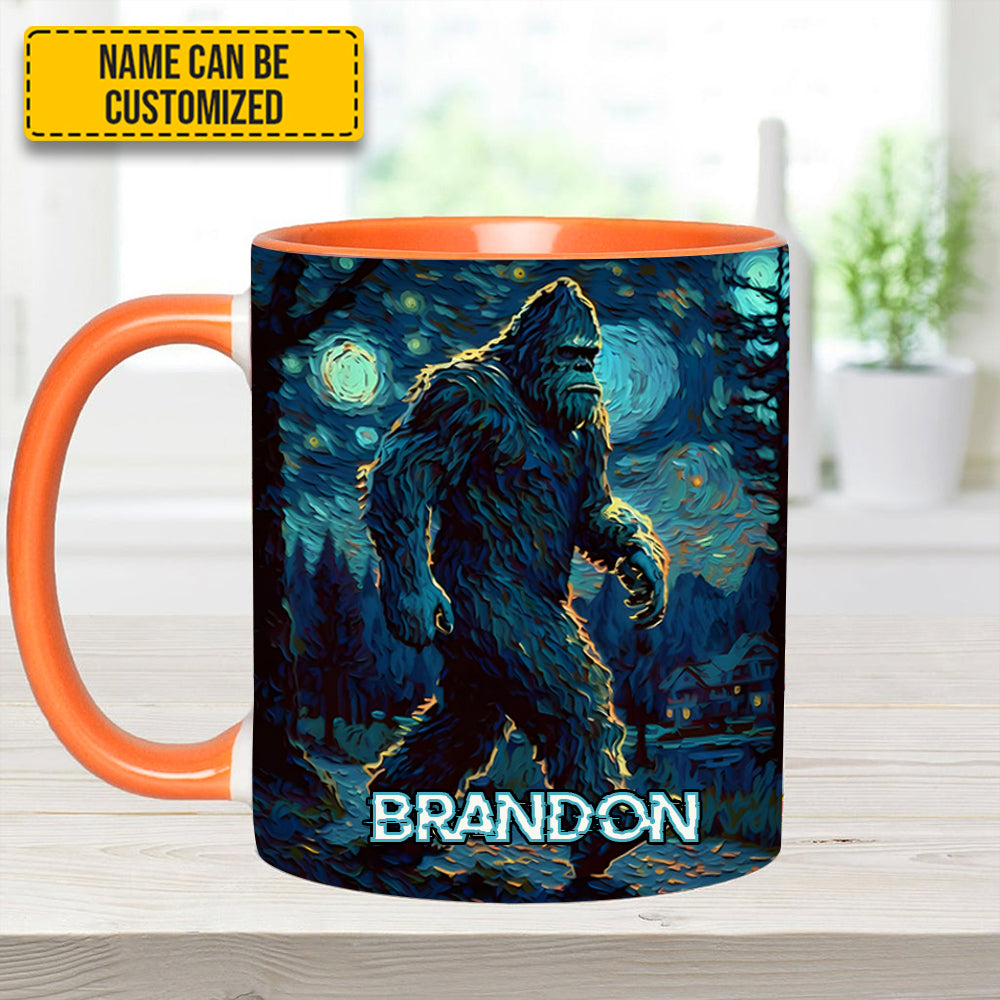 Night Walker - Personalized Bigfoot Accent Mug - Image 4