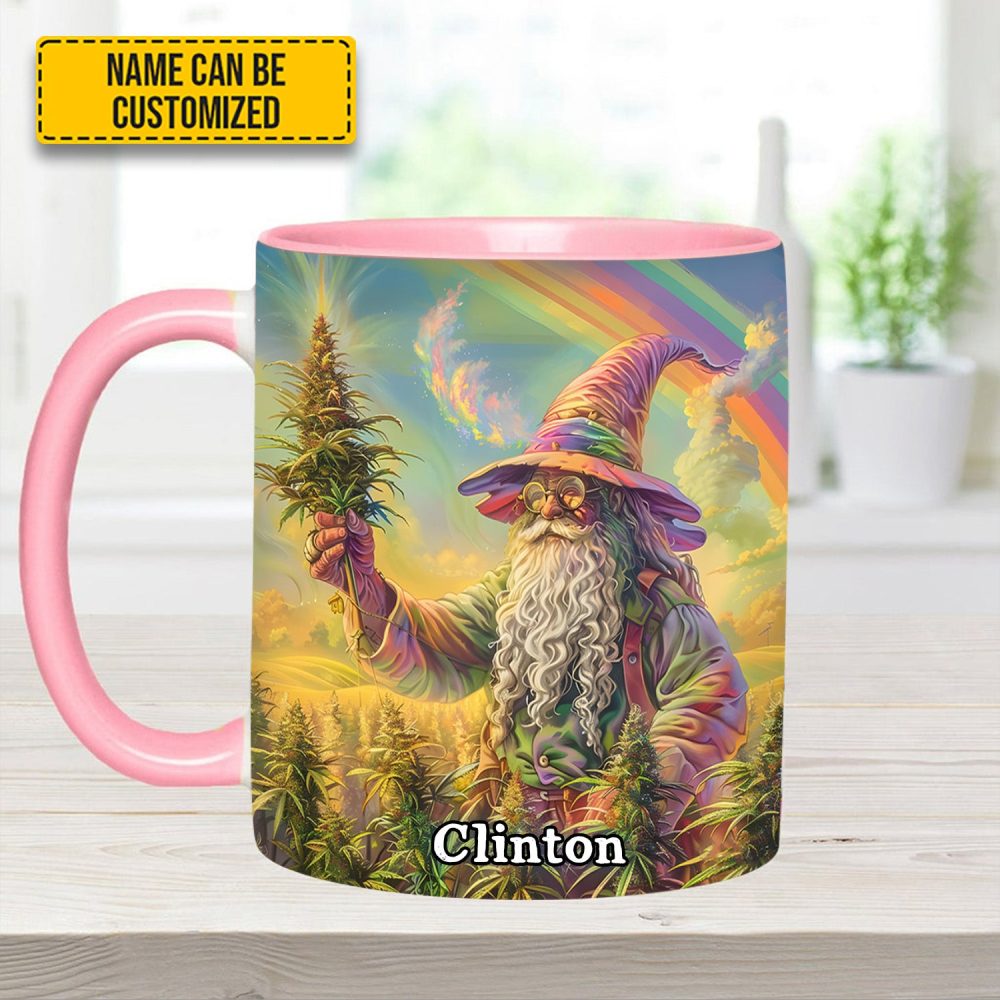 Personalized Whimsical Wizard Weed Accent Mug - Image 13