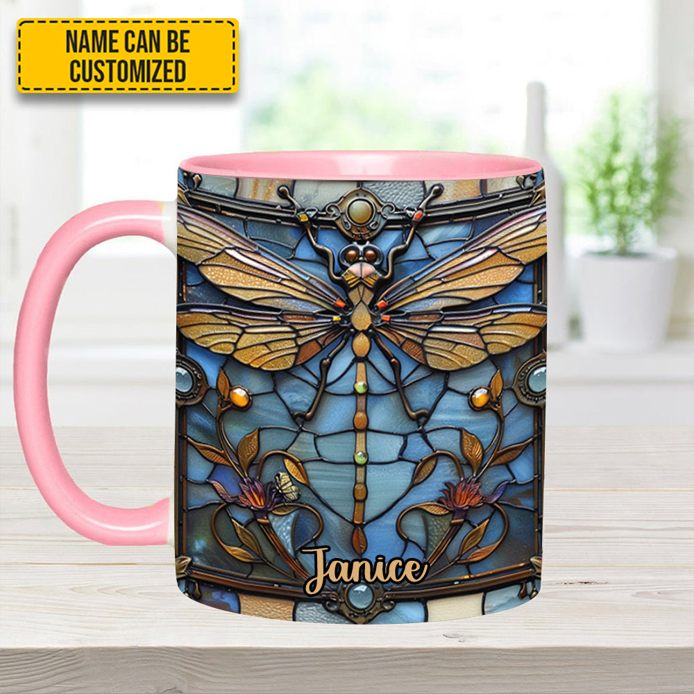 Love Dragonfly - Personalized Dragonfly Accent Mug - Image 8