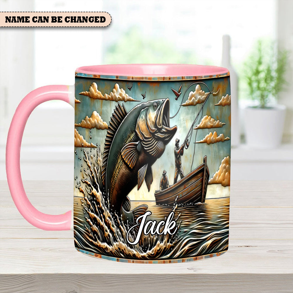Love Fishing - Personalized Fishing Accent Mug - Image 13
