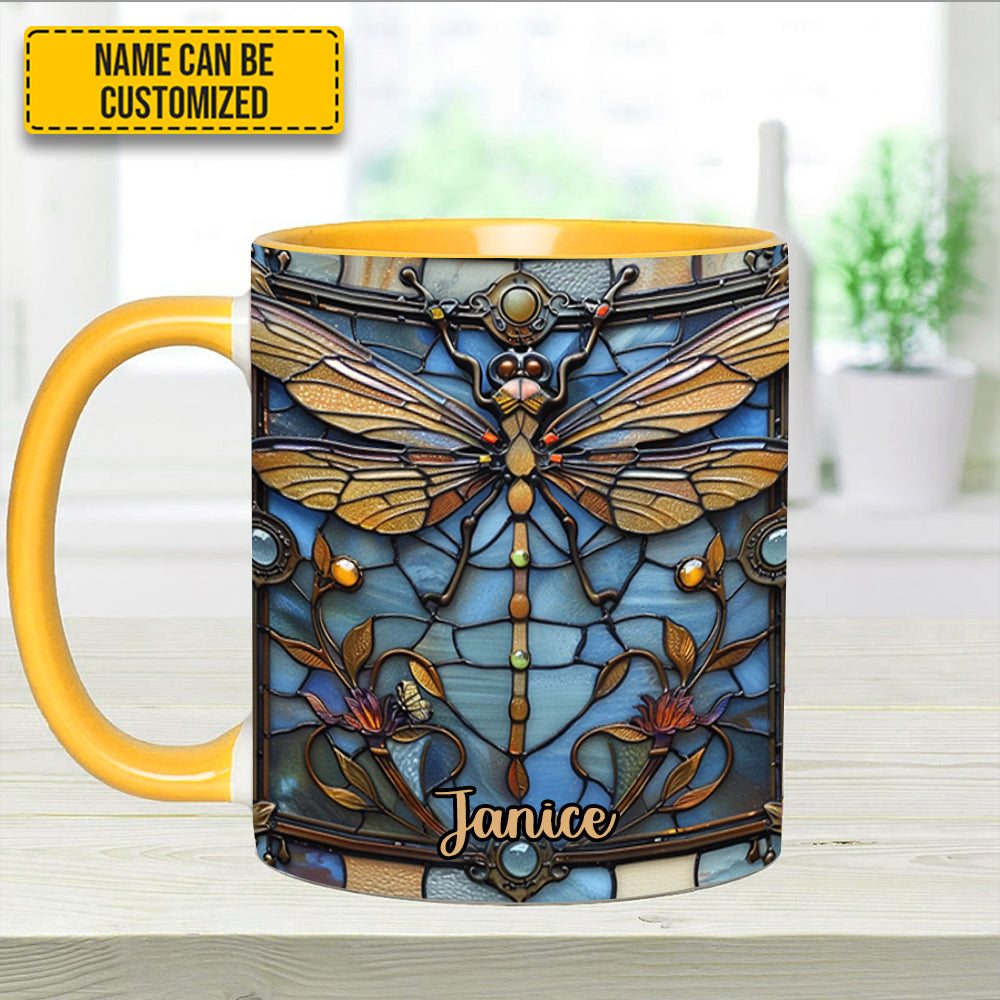 Love Dragonfly - Personalized Dragonfly Accent Mug - Image 9