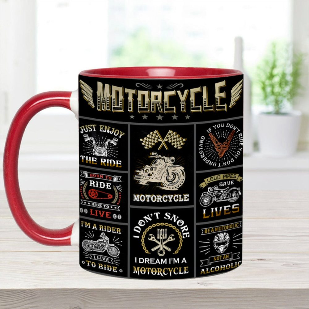 Vintage Motorcycle Collection Accent Mug - Image 13
