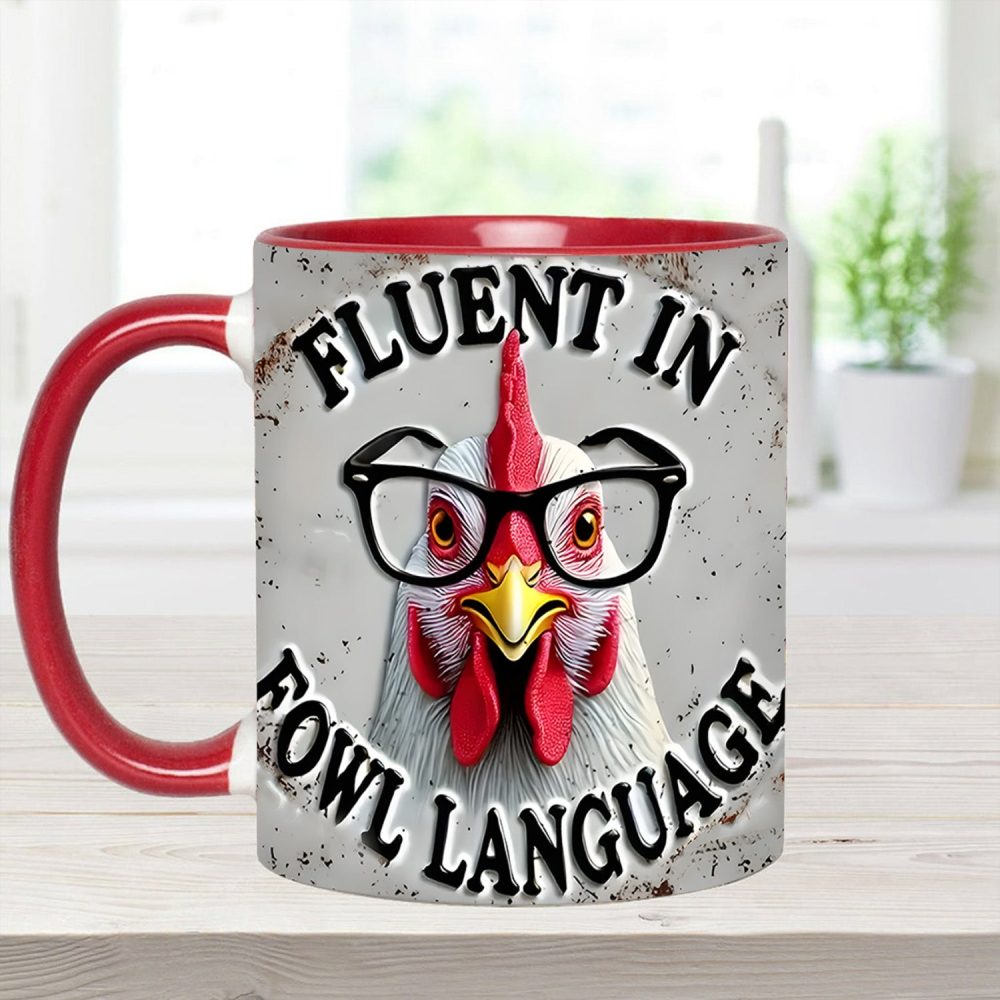 Fluent In Fowl Language - Chicken Accent Mug - Image 13