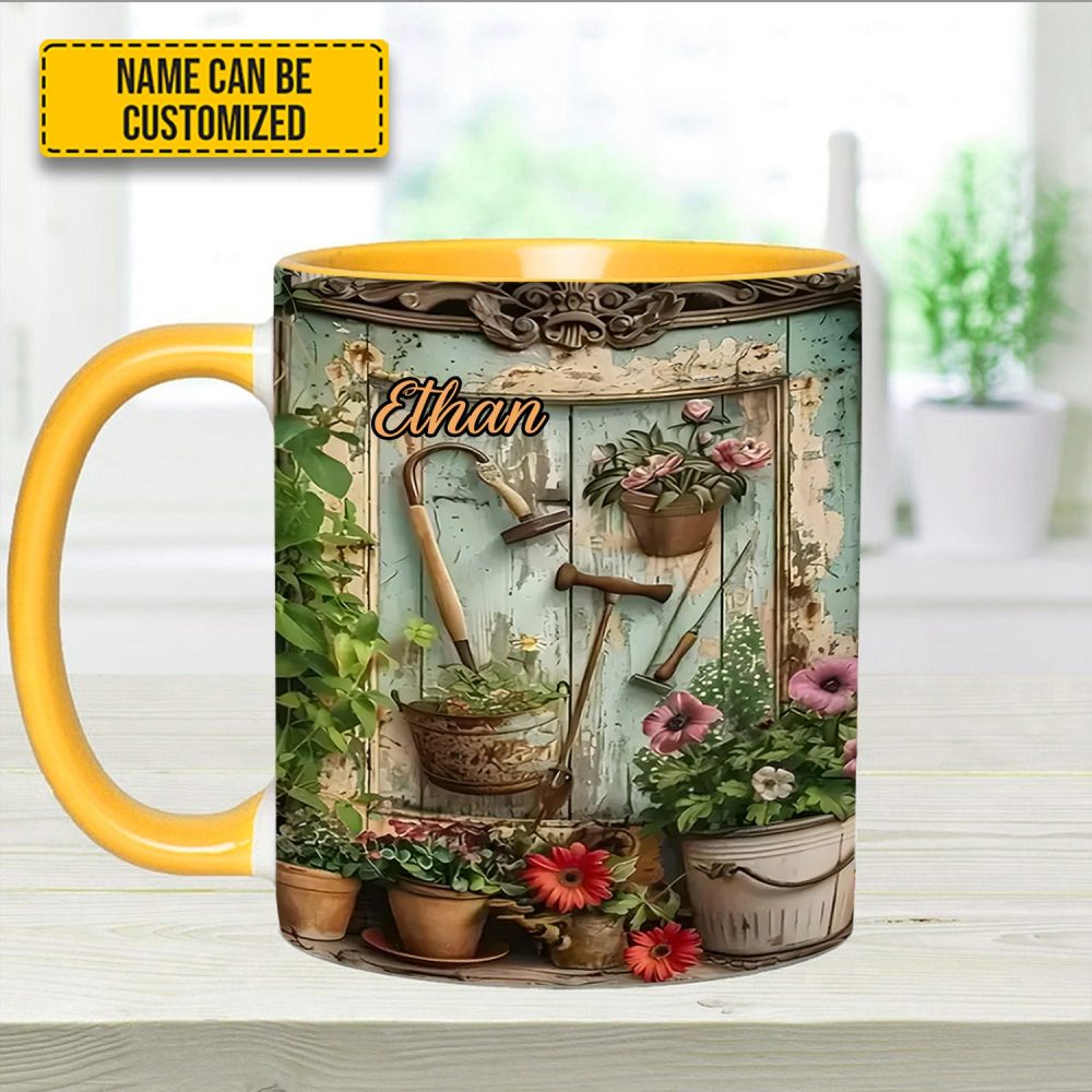 Garden Tools And Flowers - Personalized Gardening Accent Mug - Image 12
