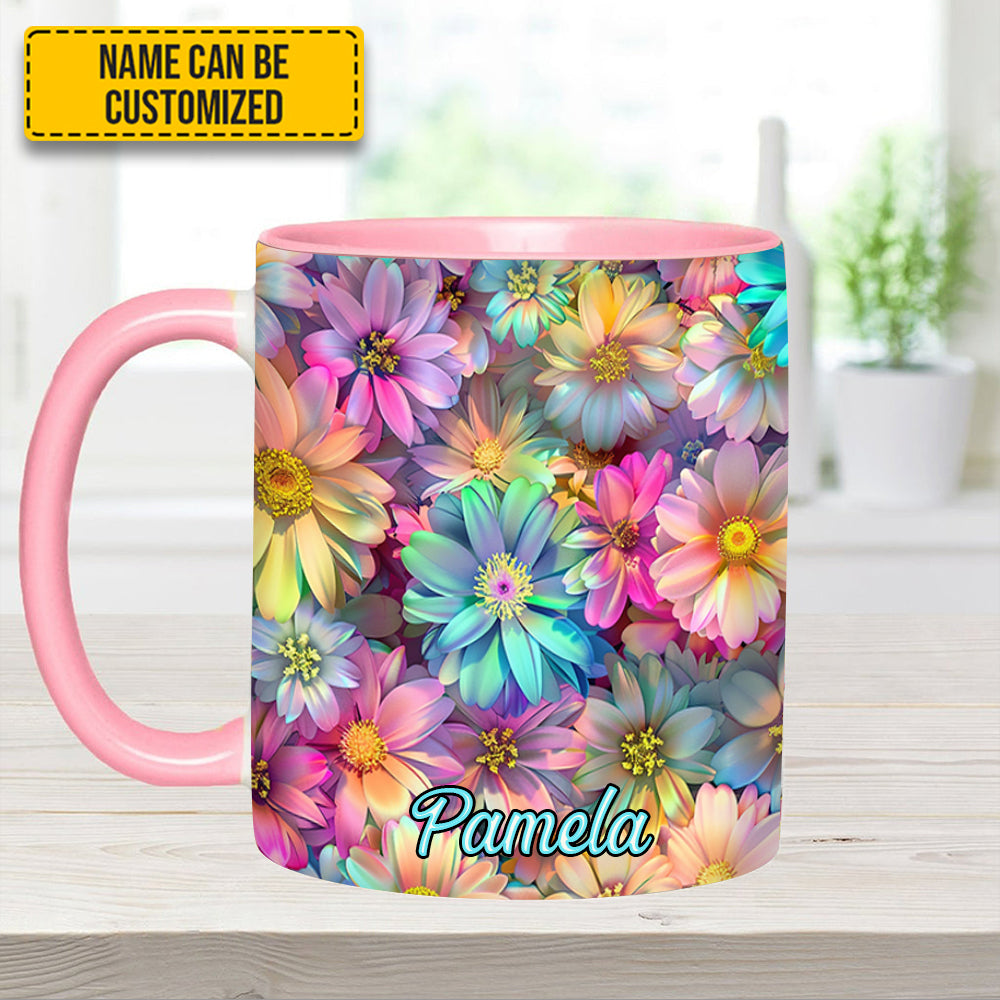 Spring Floral Flower - Personalized Accent Mug - Image 6