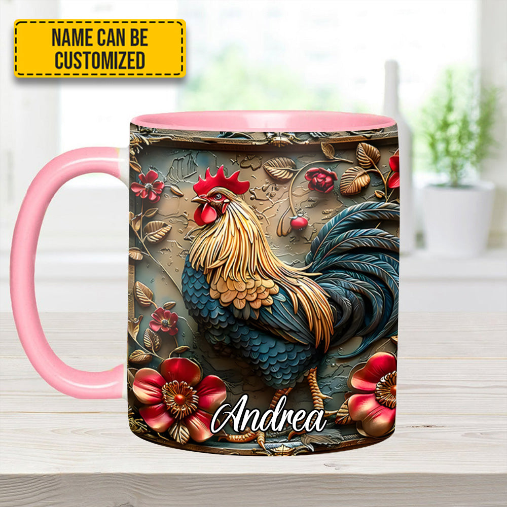 Vintage Rooster – Personalized Chicken Accent Mug - Image 12