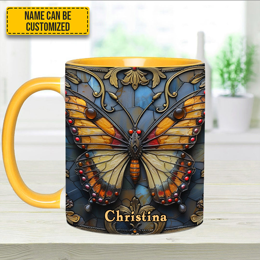 Butterfly Accent Mug - Personalized Accent Mug - Image 7