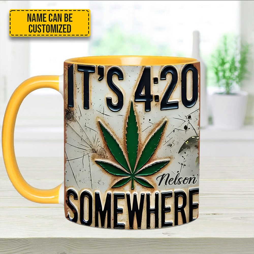 It'S 4:20 Somewhere - Personalized Weed Accent Mug - Image 13