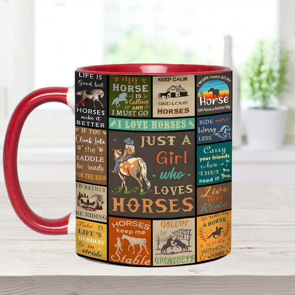 Just A Girl Who Loves Horses - Horse Accent Mug - Image 8