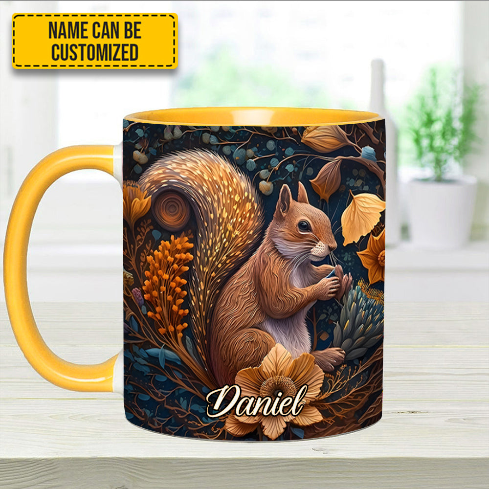 Autumn Squirrel – Personalized Squirrel Accent Mug - Image 12