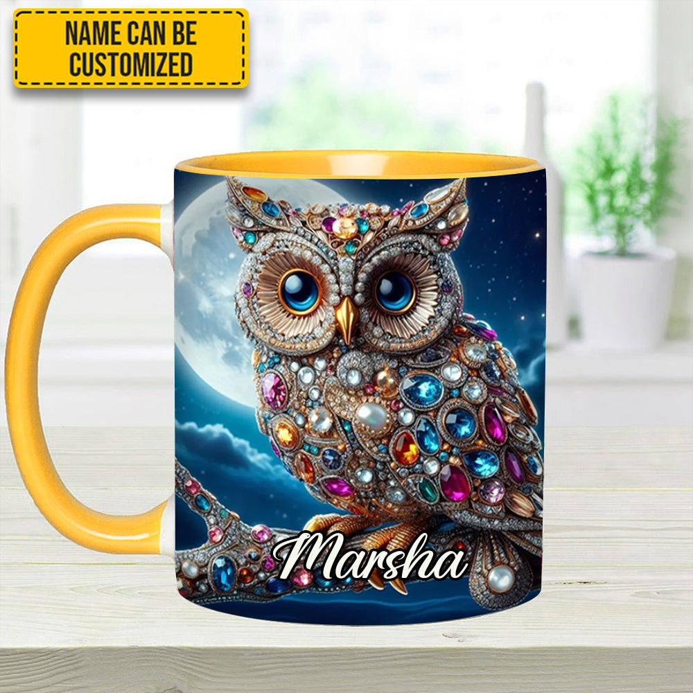 Dark Owl - Personalized Owl Accent Mug - Image 11