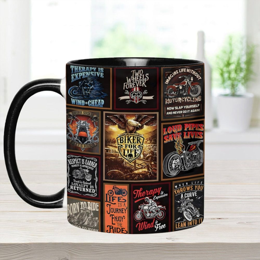 Vintage Biker Collection Accent Mug - Image 7