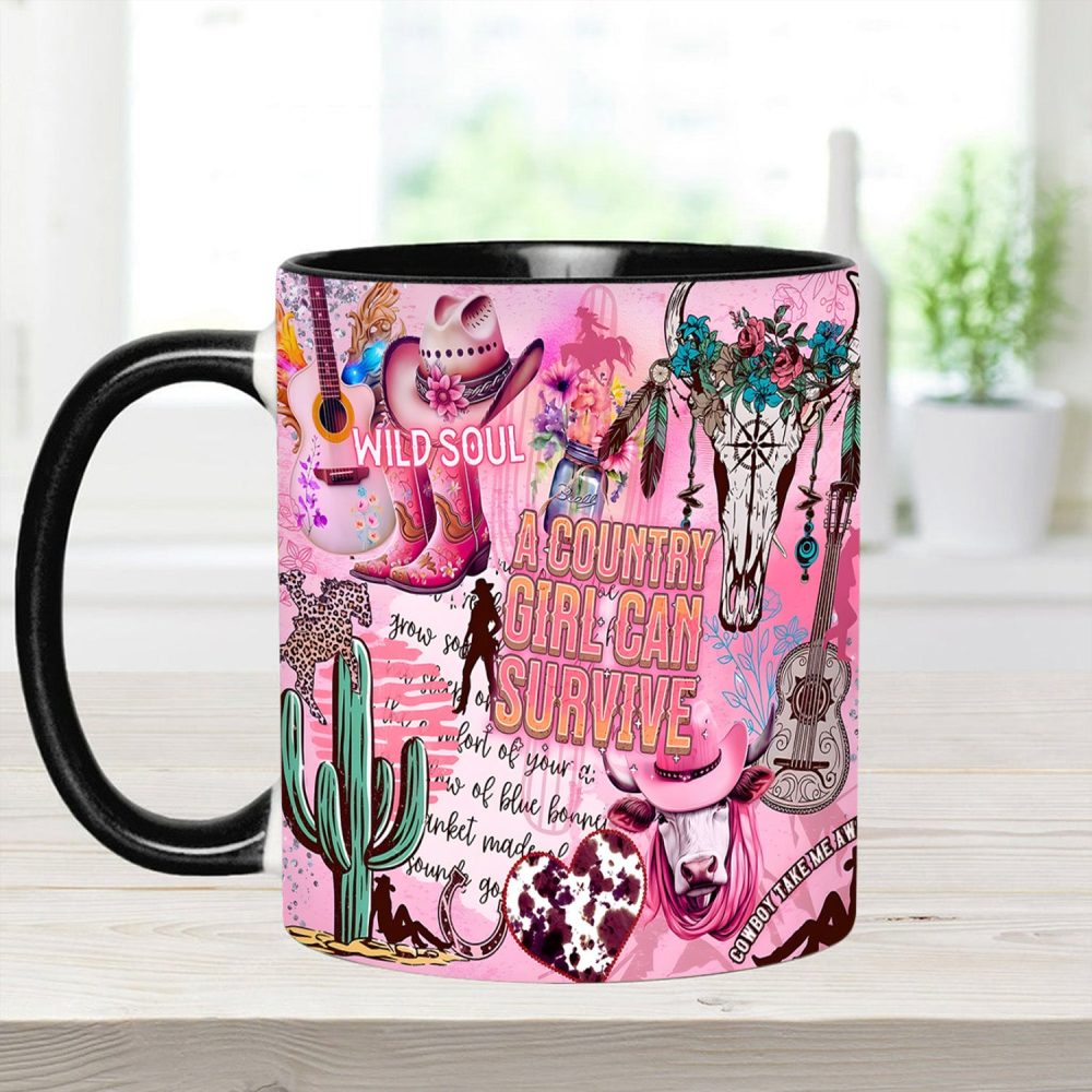 Country Girl - Personalized Accent Mug - Image 5