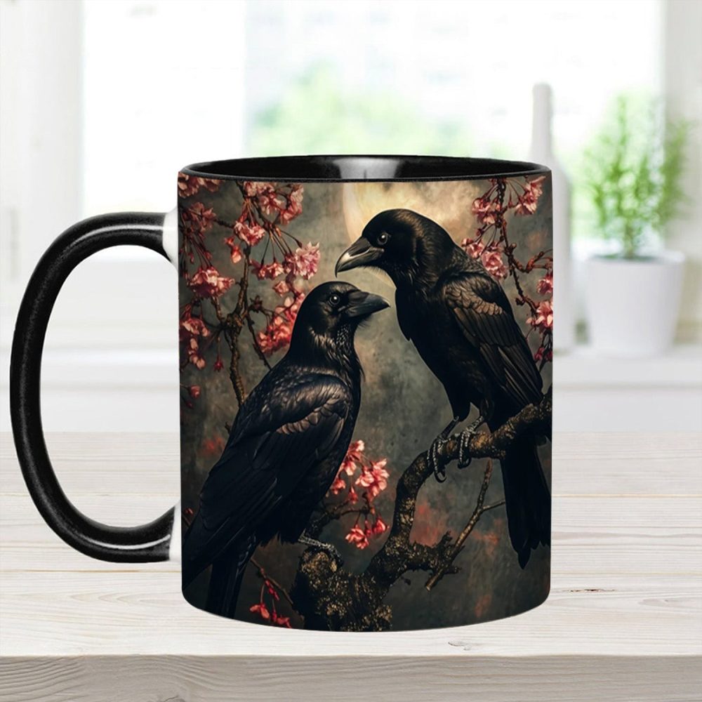 Personalized Raven Couple Accent Mug - Image 17